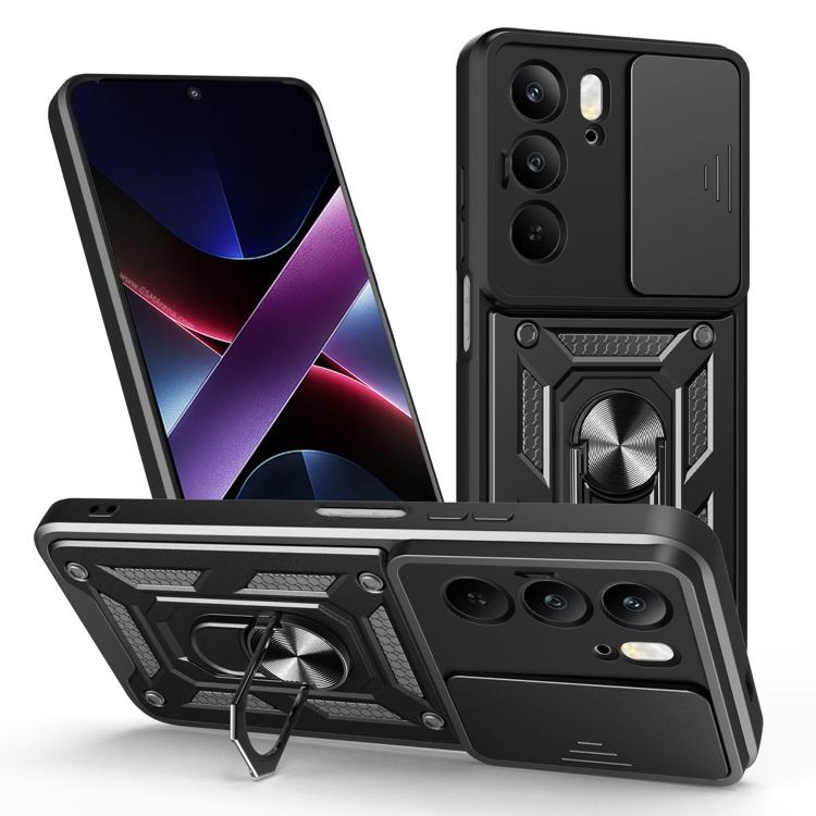 Cover per fotocamera scorrevole Custodia per telefono PC ibrida in TPU, For Realme P3 Pro 5G, For Realme C75 4G / 14x 5G Global, For Realme 13+ 5G