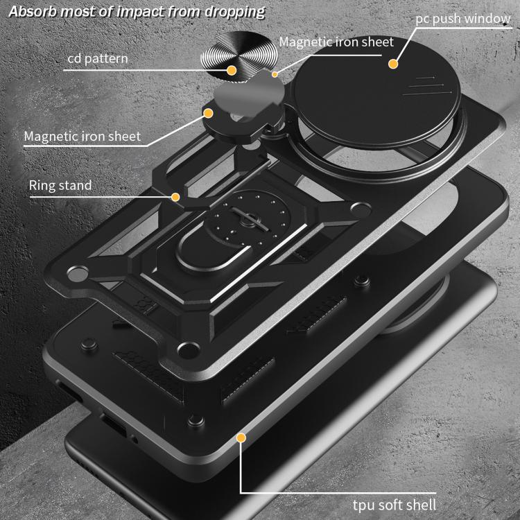 Cover per fotocamera scorrevole Custodia per telefono PC ibrida in TPU, For Realme P3 Pro 5G, For Realme C75 4G / 14x 5G Global, For Realme 13+ 5G