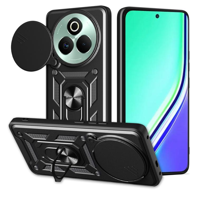 Cover per fotocamera scorrevole Custodia per telefono PC ibrida in TPU, For Realme P3 Pro 5G, For Realme C75 4G / 14x 5G Global, For Realme 13+ 5G