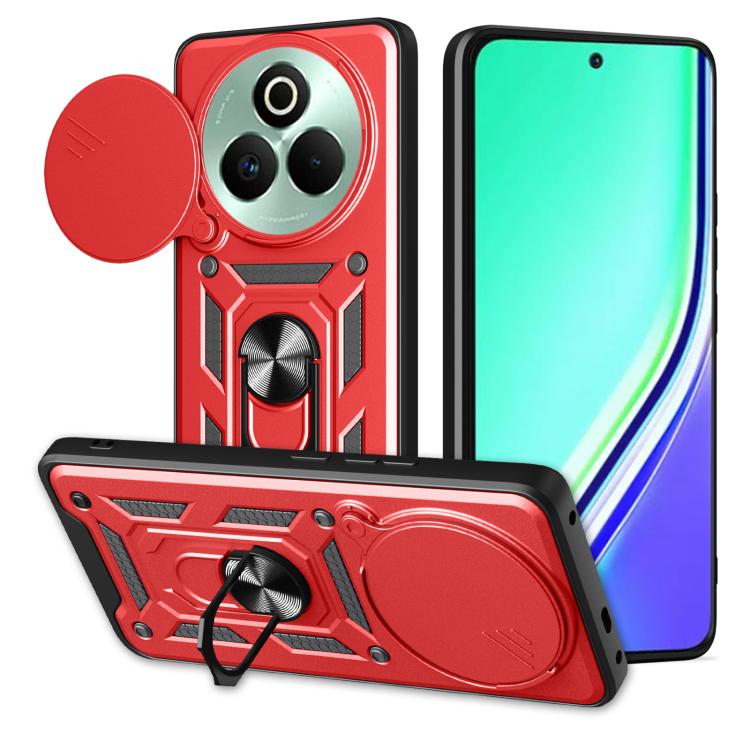 Cover per fotocamera scorrevole Custodia per telefono PC ibrida in TPU, For Realme P3 Pro 5G, For Realme C75 4G / 14x 5G Global, For Realme 13+ 5G