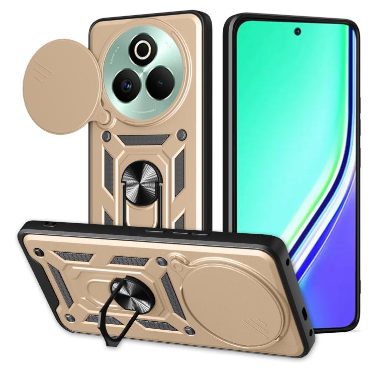 Cover per fotocamera scorrevole Custodia per telefono PC ibrida in TPU, For Realme P3 Pro 5G, For Realme C75 4G / 14x 5G Global, For Realme 13+ 5G