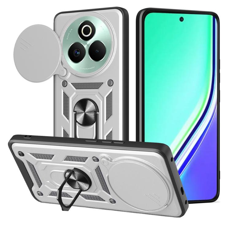 Cover per fotocamera scorrevole Custodia per telefono PC ibrida in TPU, For Realme P3 Pro 5G, For Realme C75 4G / 14x 5G Global, For Realme 13+ 5G
