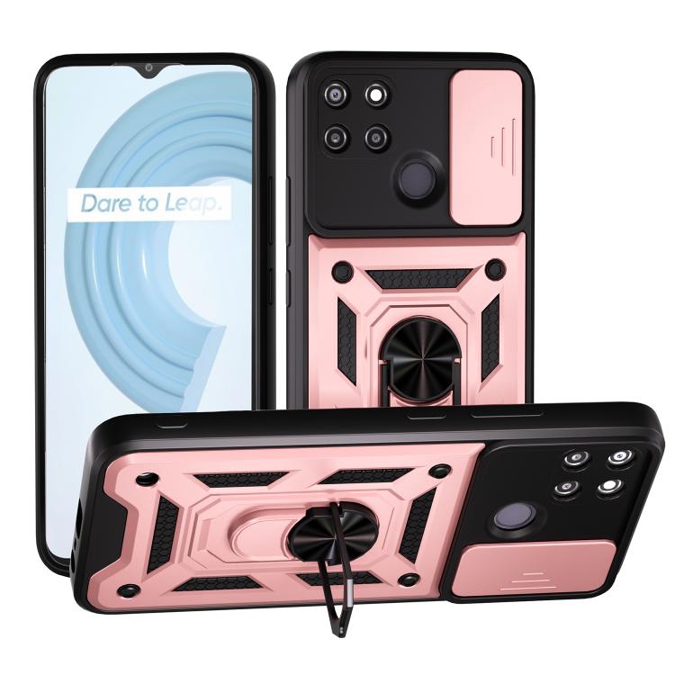 Cover per fotocamera scorrevole Custodia per telefono PC ibrida in TPU, For Realme GT3 5G, For Realme C21Y / C25Y, For Realme C25 / C15