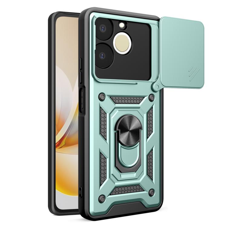 Cover per fotocamera scorrevole Custodia per telefono PC ibrida in TPU, For Realme C71 India / Note 70T 4G, For Realme 15x 5G India / C85 5G, For Realme C85 Pro 5G India