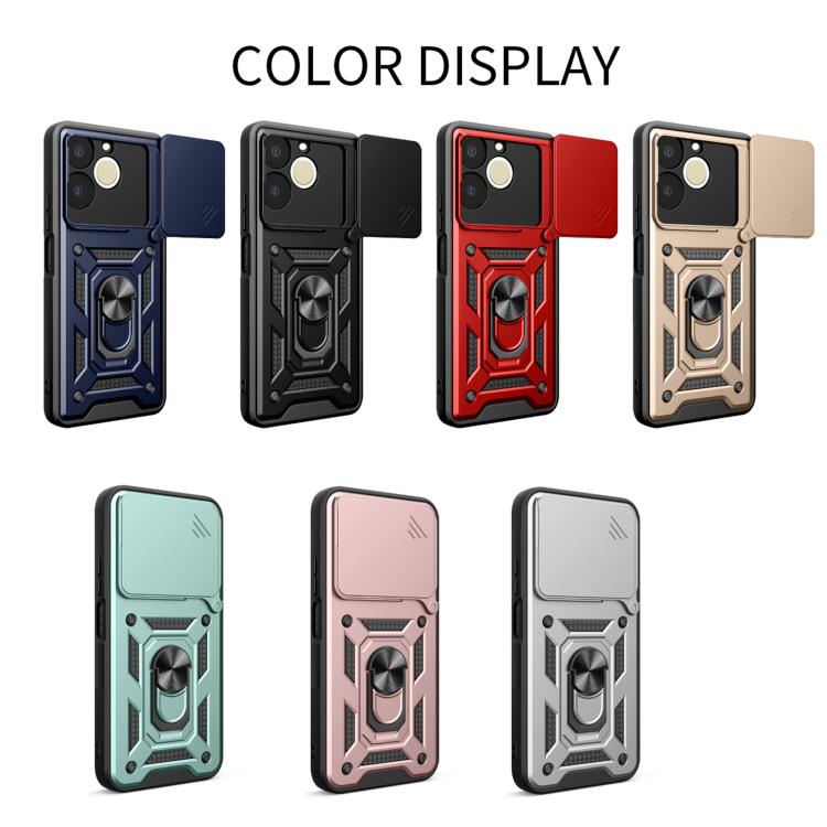 Cover per fotocamera scorrevole Custodia per telefono PC ibrida in TPU, For Realme C71 India / Note 70T 4G, For Realme 15x 5G India / C85 5G, For Realme C85 Pro 5G India