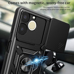 Cover per fotocamera scorrevole Custodia per telefono PC ibrida in TPU, For Realme C71 India / Note 70T 4G, For Realme 15x 5G India / C85 5G, For Realme C85 Pro 5G India