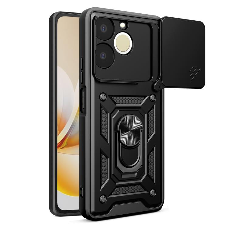 Cover per fotocamera scorrevole Custodia per telefono PC ibrida in TPU, For Realme C71 India / Note 70T 4G, For Realme 15x 5G India / C85 5G, For Realme C85 Pro 5G India