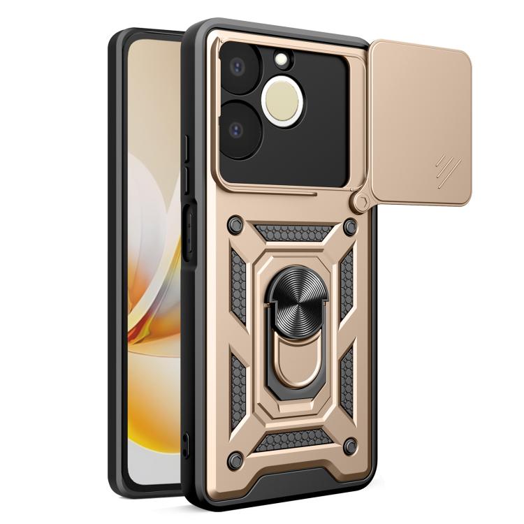 Cover per fotocamera scorrevole Custodia per telefono PC ibrida in TPU, For Realme C71 India / Note 70T 4G, For Realme 15x 5G India / C85 5G, For Realme C85 Pro 5G India