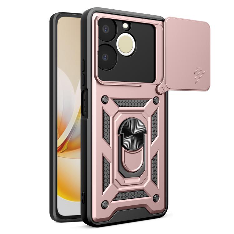 Cover per fotocamera scorrevole Custodia per telefono PC ibrida in TPU, For Realme C71 India / Note 70T 4G, For Realme 15x 5G India / C85 5G, For Realme C85 Pro 5G India