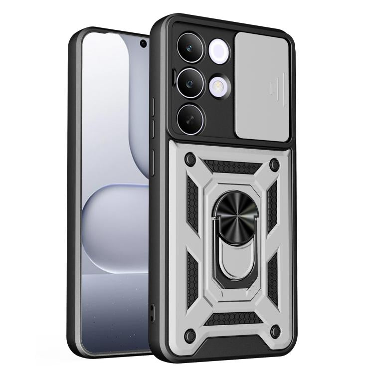 Cover per fotocamera scorrevole Custodia per telefono PC ibrida in TPU, For Realme C71 India / Note 70T 4G, For Realme 15x 5G India / C85 5G, For Realme C85 Pro 5G India