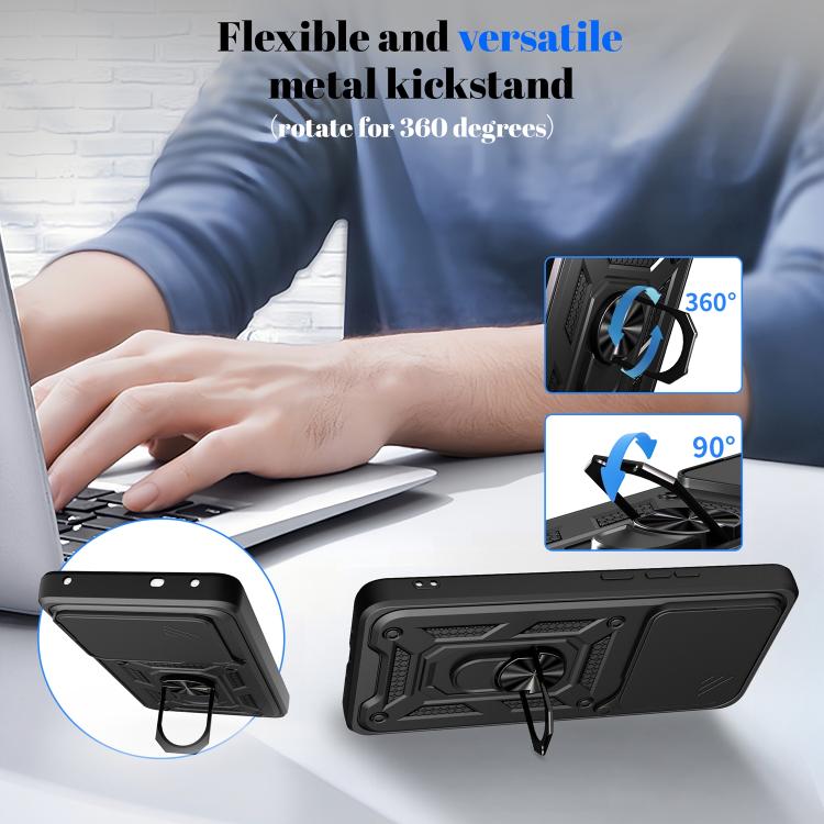 Cover per fotocamera scorrevole Custodia per telefono PC ibrida in TPU, For Realme 16 Pro+ 5G Global, For Realme 16 Pro / 16 Pro+ 5G, For Realme P4x 5G India