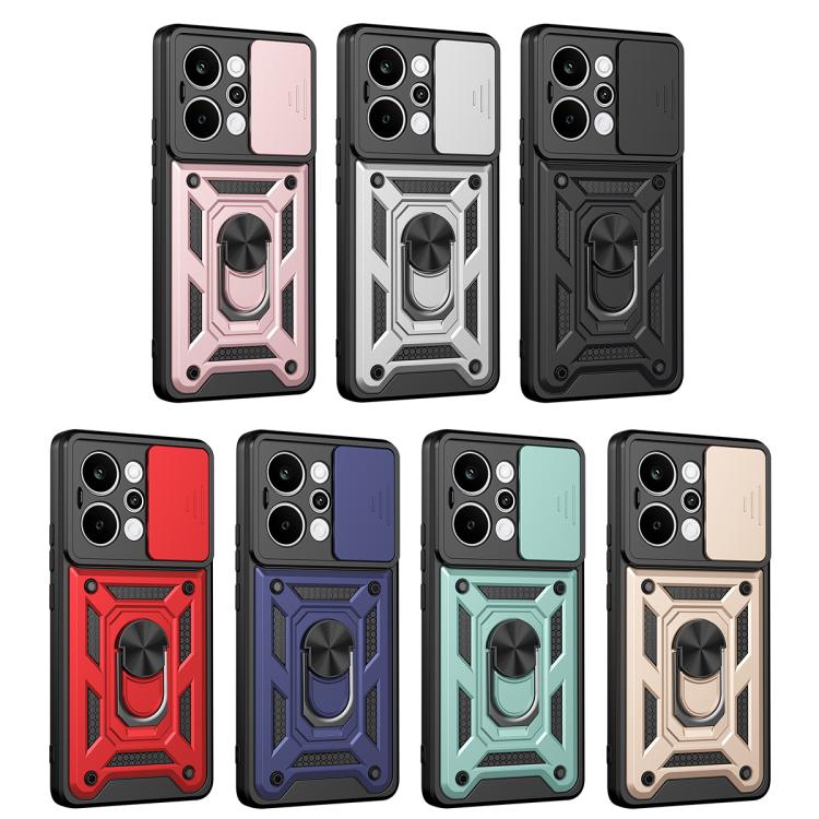 Cover per fotocamera scorrevole Custodia per telefono PC ibrida in TPU, For Realme P4 Power 5G, For Realme C83 5G, For Realme 16 5G