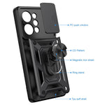 Cover per fotocamera scorrevole Custodia per telefono PC ibrida in TPU, For Realme P4 Power 5G, For Realme C83 5G, For Realme 16 5G