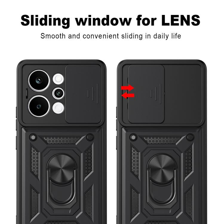 Cover per fotocamera scorrevole Custodia per telefono PC ibrida in TPU, For Realme P4 Power 5G, For Realme C83 5G, For Realme 16 5G
