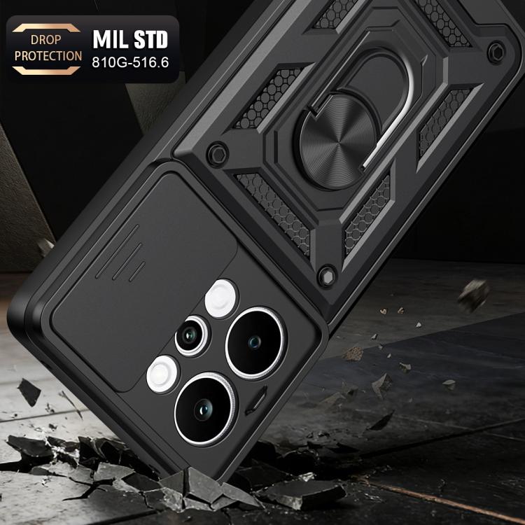 Cover per fotocamera scorrevole Custodia per telefono PC ibrida in TPU, For Realme P4 Power 5G, For Realme C83 5G, For Realme 16 5G
