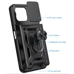 Cover per fotocamera scorrevole Custodia per telefono PC ibrida in TPU, For Realme 16T 5G, For Realme C100i / C100x 4G, For Realme C100 4G