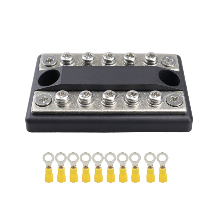 CP-4002 100A 48V RV Yacht Modificato a doppia fila Barra collettrice a 5 vie con terminali da 10 pezzi, CP-4002