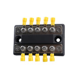 CP-4002 100A 48V RV Yacht Modificato a doppia fila Barra collettrice a 5 vie con terminali da 10 pezzi, CP-4002