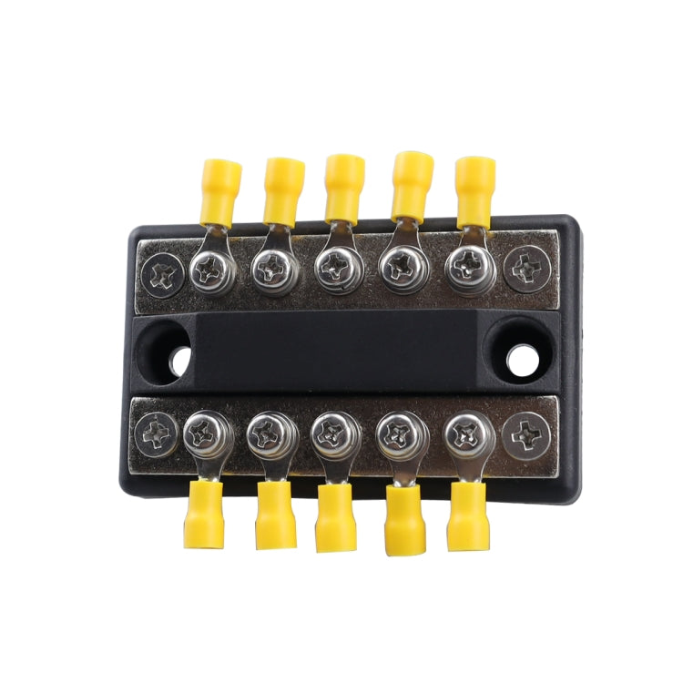 CP-4002 100A 48V RV Yacht Modificato a doppia fila Barra collettrice a 5 vie con terminali da 10 pezzi, CP-4002