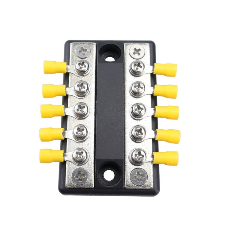 CP-4002 100A 48V RV Yacht Modificato a doppia fila Barra collettrice a 5 vie con terminali da 10 pezzi, CP-4002