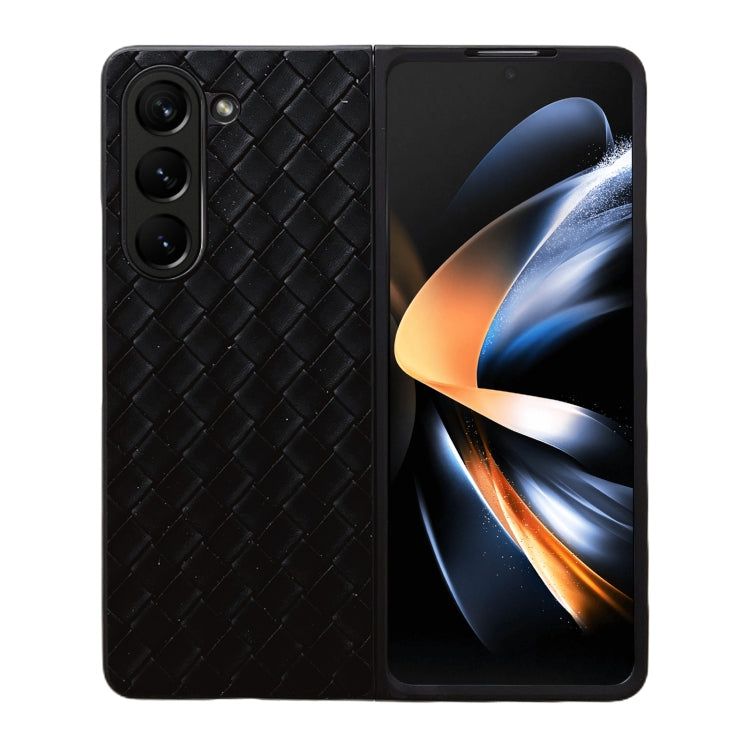 Custodia per telefono pieghevole con trama intrecciata, For Samsung Galaxy Z Fold5 5G, For Samsung Galaxy Z Flip5 5G