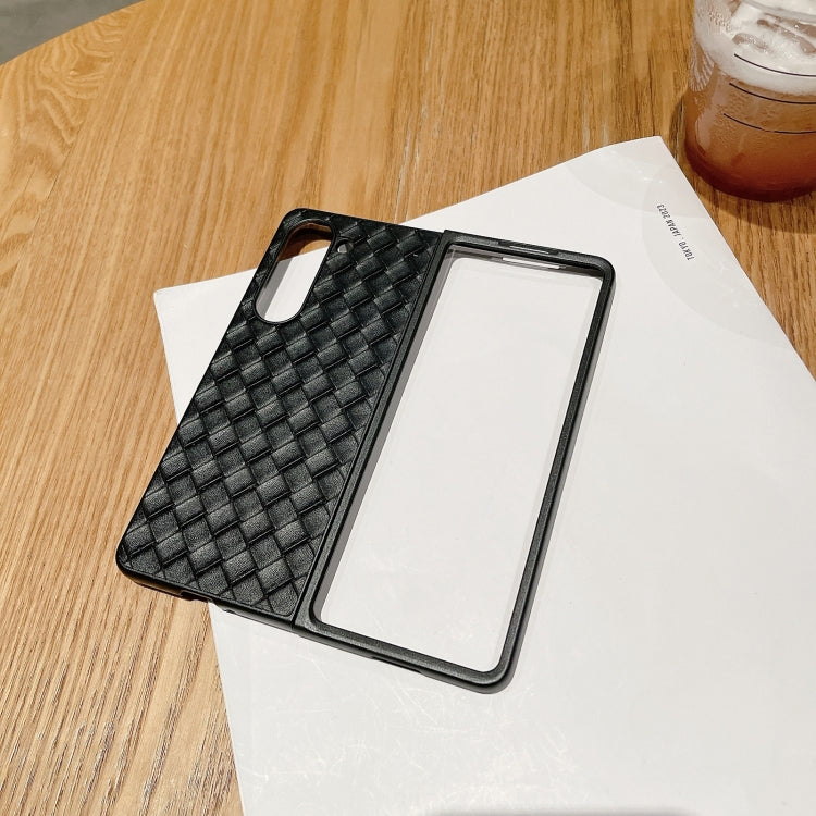 Custodia per telefono pieghevole con trama intrecciata, For Samsung Galaxy Z Fold5 5G, For Samsung Galaxy Z Flip5 5G