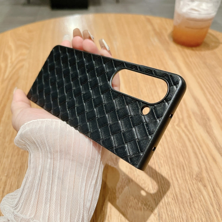 Custodia per telefono pieghevole con trama intrecciata, For Samsung Galaxy Z Fold5 5G, For Samsung Galaxy Z Flip5 5G