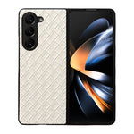 Custodia per telefono pieghevole con trama intrecciata, For Samsung Galaxy Z Fold5 5G, For Samsung Galaxy Z Flip5 5G