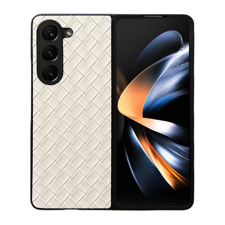 Custodia per telefono pieghevole con trama intrecciata, For Samsung Galaxy Z Fold5 5G, For Samsung Galaxy Z Flip5 5G