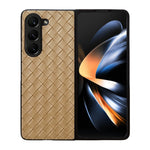 Custodia per telefono pieghevole con trama intrecciata, For Samsung Galaxy Z Fold5 5G, For Samsung Galaxy Z Flip5 5G