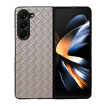 Custodia per telefono pieghevole con trama intrecciata, For Samsung Galaxy Z Fold5 5G, For Samsung Galaxy Z Flip5 5G