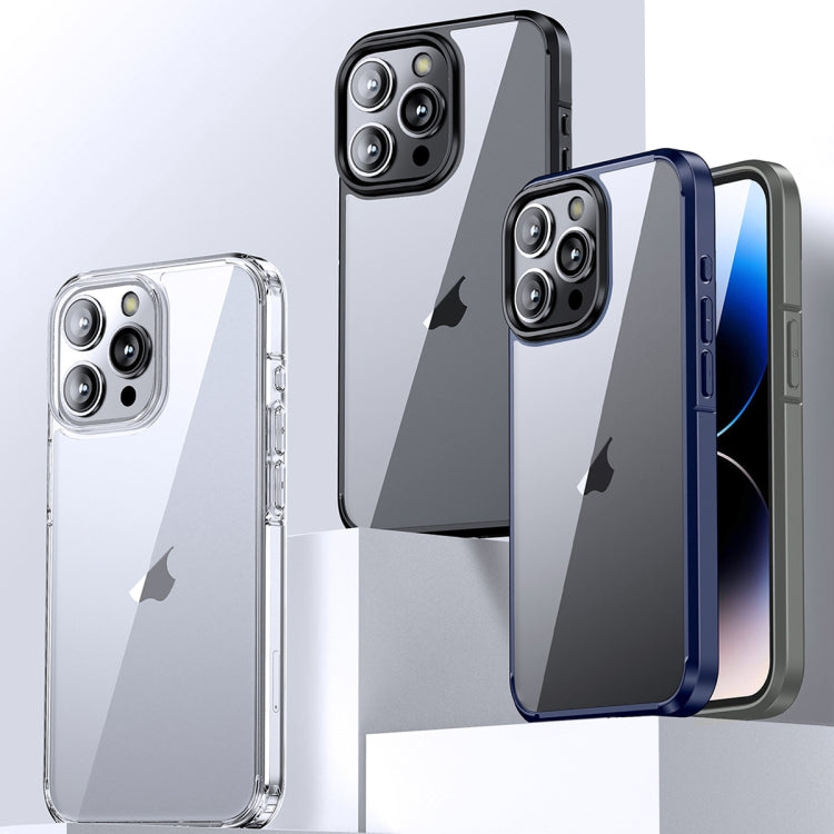 PC trasparente in cristallo di ghiaccio + custodia per telefono in TPU, For iPhone 15 Pro Max, For iPhone 15 Pro, For iPhone 15 Plus, For iPhone 15