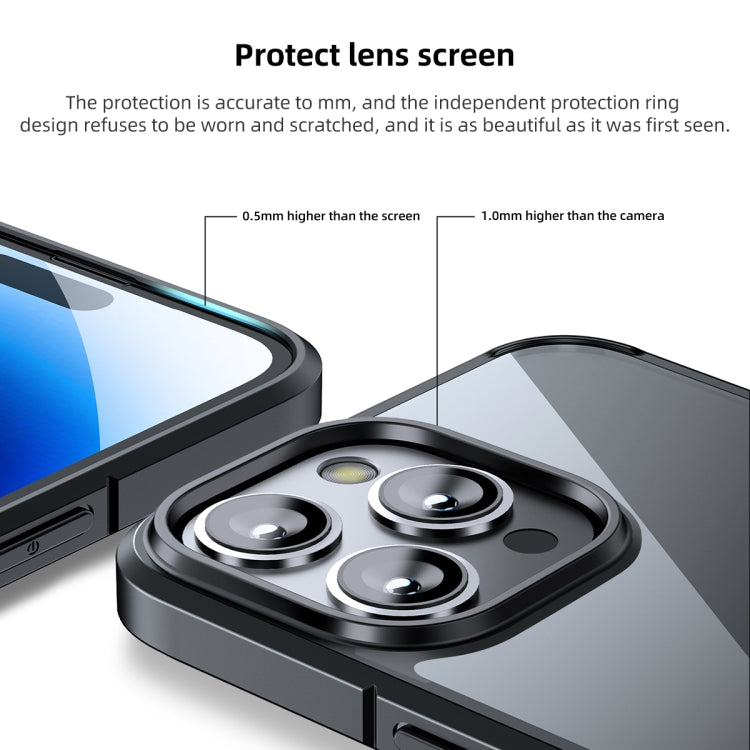 PC trasparente in cristallo di ghiaccio + custodia per telefono in TPU, For iPhone 15 Pro Max, For iPhone 15 Pro, For iPhone 15 Plus, For iPhone 15