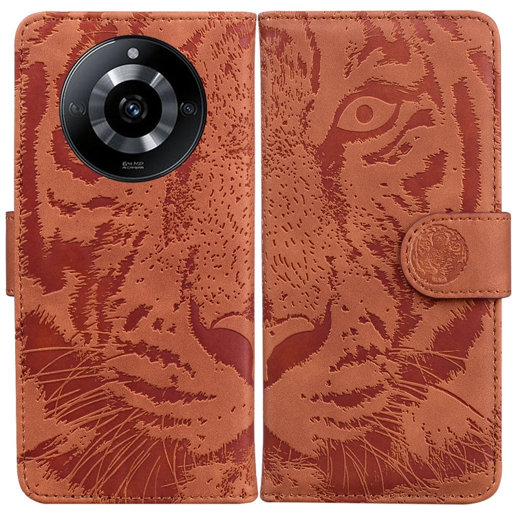 Custodia per cellulare in pelle con motivo a tigre in rilievo, For Realme 12 Pro+ Global, For Realme C67 4G Global, For Realme 11 4G Global, For Realme 11 5G/Narzo 60 India Version