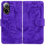 Custodia per cellulare in pelle con motivo a tigre in rilievo, For Realme 12 Pro+ Global, For Realme C67 4G Global, For Realme 11 4G Global, For Realme 11 5G/Narzo 60 India Version