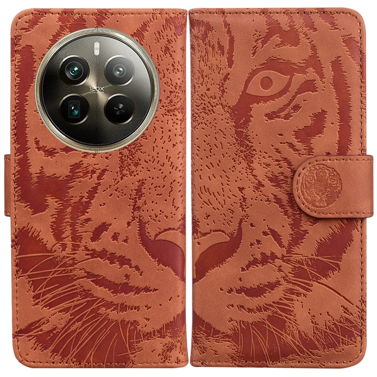 Custodia per cellulare in pelle con motivo a tigre in rilievo, For Realme 12 Pro+ Global, For Realme C67 4G Global, For Realme 11 4G Global, For Realme 11 5G/Narzo 60 India Version