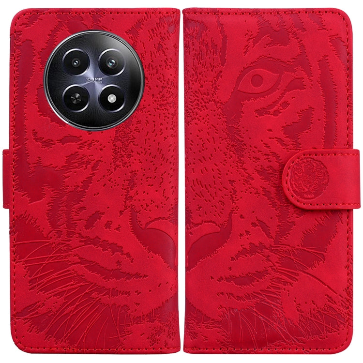 Custodia per cellulare in pelle con motivo a tigre in rilievo, For Realme GT 6 / GT 6T / GT Neo6, For Realme C61 / C63 / Note 60, For Realme 12 5G, For Realme 12+