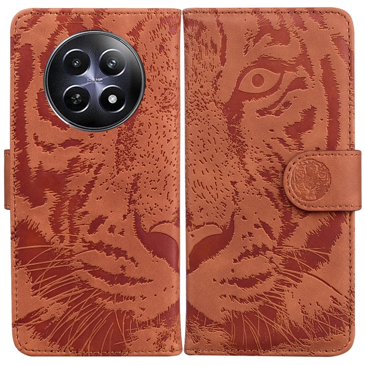 Custodia per cellulare in pelle con motivo a tigre in rilievo, For Realme GT 6 / GT 6T / GT Neo6, For Realme C61 / C63 / Note 60, For Realme 12 5G, For Realme 12+