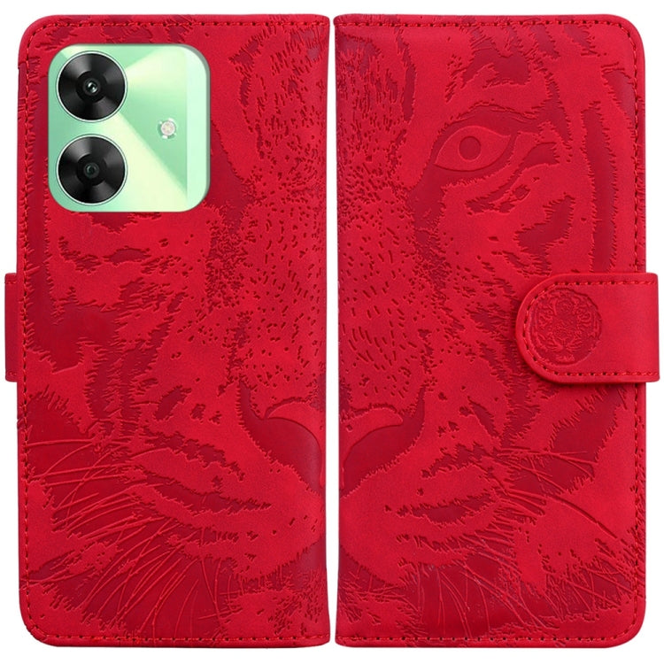 Custodia per cellulare in pelle con motivo a tigre in rilievo, For Realme GT 6 / GT 6T / GT Neo6, For Realme C61 / C63 / Note 60, For Realme 12 5G, For Realme 12+