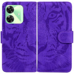 Custodia per cellulare in pelle con motivo a tigre in rilievo, For Realme GT 6 / GT 6T / GT Neo6, For Realme C61 / C63 / Note 60, For Realme 12 5G, For Realme 12+