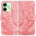 Custodia per cellulare in pelle con motivo a tigre in rilievo, For Realme GT 6 / GT 6T / GT Neo6, For Realme C61 / C63 / Note 60, For Realme 12 5G, For Realme 12+