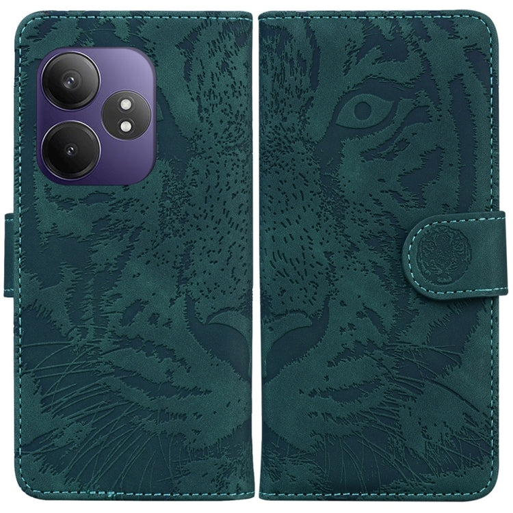 Custodia per cellulare in pelle con motivo a tigre in rilievo, For Realme GT 6 / GT 6T / GT Neo6, For Realme C61 / C63 / Note 60, For Realme 12 5G, For Realme 12+
