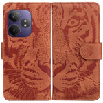 Custodia per cellulare in pelle con motivo a tigre in rilievo, For Realme GT 6 / GT 6T / GT Neo6, For Realme C61 / C63 / Note 60, For Realme 12 5G, For Realme 12+