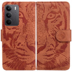 Custodia per cellulare in pelle con motivo a tigre in rilievo, For Realme 14 Pro+, For Realme 14 Pro, For Realme C75, For Realme 13+ Global