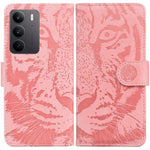 Custodia per cellulare in pelle con motivo a tigre in rilievo, For Realme 14 Pro+, For Realme 14 Pro, For Realme C75, For Realme 13+ Global