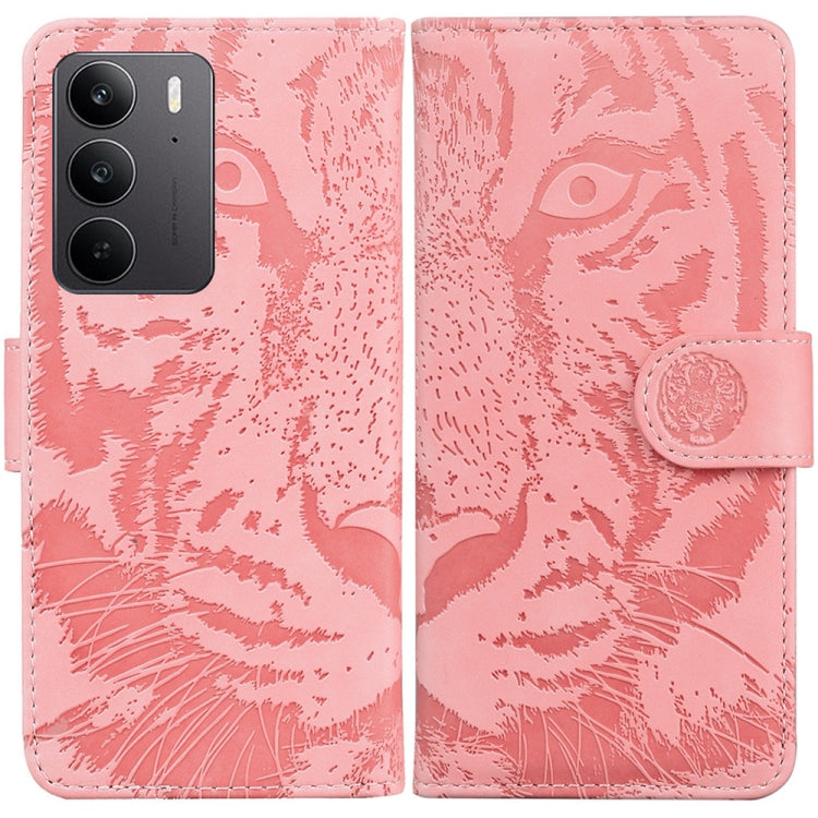 Custodia per cellulare in pelle con motivo a tigre in rilievo, For Realme 14 Pro+, For Realme 14 Pro, For Realme C75, For Realme 13+ Global