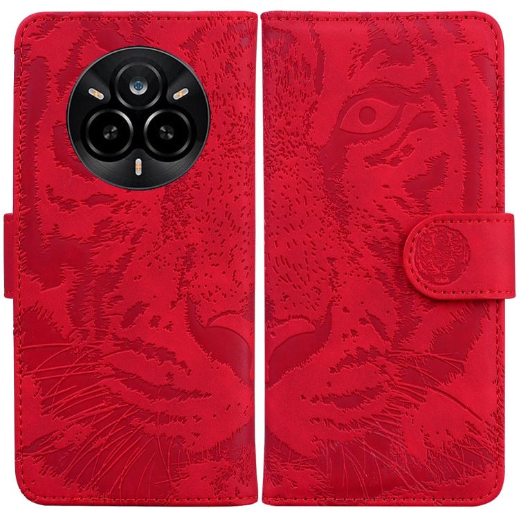 Custodia per cellulare in pelle con motivo a tigre in rilievo, For Realme 14 Pro+, For Realme 14 Pro, For Realme C75, For Realme 13+ Global