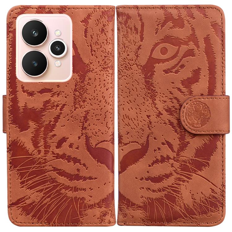Custodia per cellulare in pelle con motivo a tigre in rilievo, For Realme Narzo 80 Lite 4G / C71 India, For Realme 15 5G / Realme 15 Pro 5G, For Realme 14, For Realme Neo7 SE