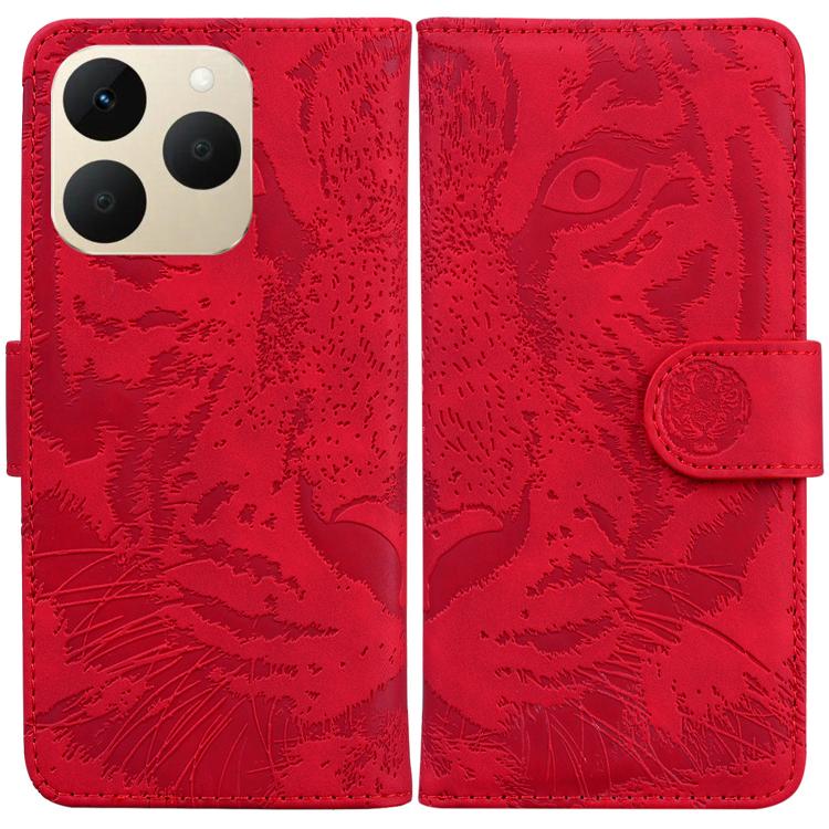 Custodia per cellulare in pelle con motivo a tigre in rilievo, For Realme 16 5G, For Realme 16 Pro+ 5G, For Realme 16 Pro 5G, For Realme 15T 5G
