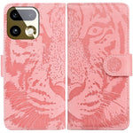 Custodia per cellulare in pelle con motivo a tigre in rilievo, For Realme 16 5G, For Realme 16 Pro+ 5G, For Realme 16 Pro 5G, For Realme 15T 5G